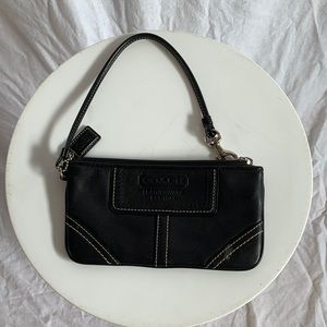 Black coach wristlet mini bag wallet